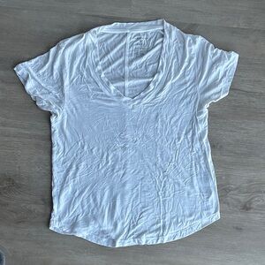 AERIE SOFT AND SEXY White V-Neck Women's Top